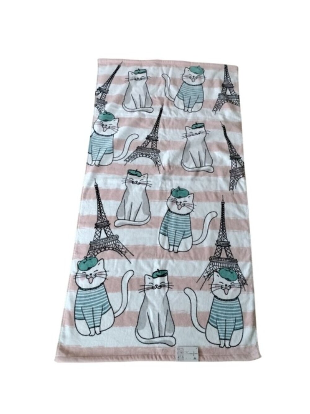 Kassafina Home Collection Laughing French Kitty Bath + Hand Towels, Washclot…